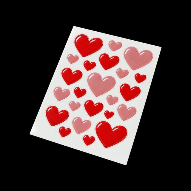 Heart sticker sheet