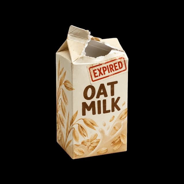 Expired oat milk