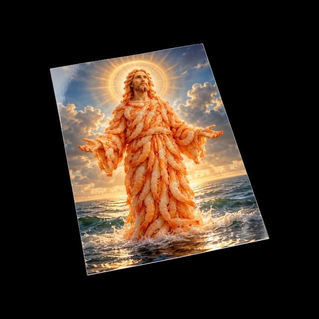 Shrimp Jesus print
