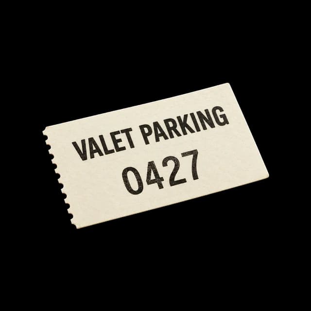 Valet ticket